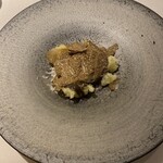 セッタンタ - きたあかりのマッシュポテトと温卵トリュフにパルメザンチーズ