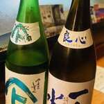 酒どこ べらぼう - こちらも両方味見させてくれました　右側のお酒をお願いしました