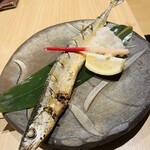 石と肴 地雷也 - 秋刀魚の塩焼き