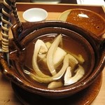 しのはら - 蒸し物　松茸、胡麻豆腐の土瓶蒸し