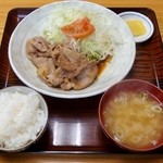 龍晃麺 - しょうが焼き定食（600円）