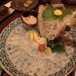 千代の追風 - 皮はぎ姿造り １，８００円