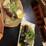 赤のれん - タタキ、塩タタキ半分