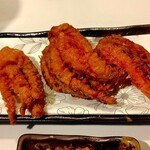 焼きとり そね爺 - 柔らかくってサックサクなゲソ揚げ