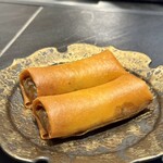 私房菜 吉田 - ポルチーニと舞茸の春巻き