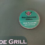 RIO GRANDE GRILL - このプラスチックの丸いプレートをYesにしておくと、お肉を持ってテーブルの前で止まってくれます。