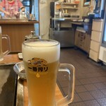 はやしのお好み焼 - 生ビール600円
