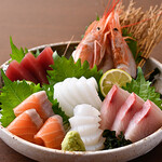 海鮮道楽　粋活 - 料理写真:盛り合わせ5点