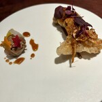 ラ カンロ - オマール海老のフリット、栗のフリット添え