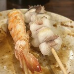 とり源 - エビとゲソ