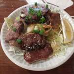 横浜 青葉餃子 - 国産豚タン塩ガーリック炒め