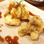 俺の割烹 博多 中洲 - とらふぐ白子天麩羅