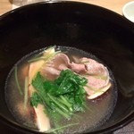 神保町 傳 - 【14年11月】松茸と豚肉のお椀