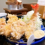 とんかつ 蒼樹 - 蒼樹ランチ4種（ひれ、チキンかつ、ささみ、大えび）