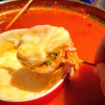 炭火串焼 焼き鳥×野菜巻き串 もちの木 - 野菜串チーズフォンデュ鍋の万ねぎ肉巻き串