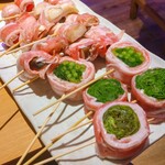 炭火串焼 焼き鳥×野菜巻き串 もちの木 - 野菜串チーズフォンデュ鍋2人前