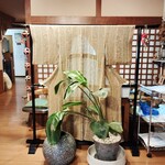 御宿 石川 - 玄関入ったトコ(着物の裏が記帳場)