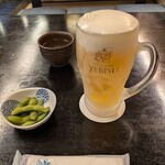 おおひら - 生ビール・お通し