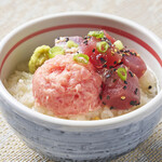 豊洲 ふくらすずめ - まぐろのごま和えだし茶漬け