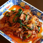 おでかけ日和 - 豚キムチ　おなじみ韓国料理の定番。