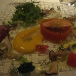 フィオッキ - 2014/11  黒部大鱒とペペローニのテリーナ　マヨネーズソースで　サラダ添え