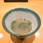 焼鳥 とこしえ - 先付 秋ごぼうのポタージュ ◎めちゃくちゃ美味しいスープ。この後出てくるお料理への期待を掻き立てる！