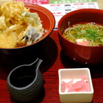 家族亭 - 料理写真:片口の中身は天丼のつゆ