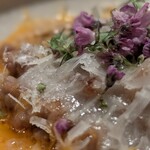 nishinakasu泥川武士 - 猪、全く臭みも無くて
      柔らかくて
      めちゃくちゃ美味しい一品でした