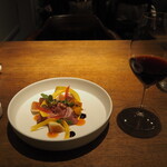 ヴィア・デル・エンメ - 鴨胸肉のタリアータ 南瓜 無花果