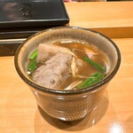 焼鳥 とこしえ - 比内地鶏の冬瓜と里芋のお出汁 ◎冬瓜と里芋が香り高いお出汁を吸って最高の味