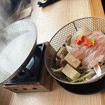 舞妓飯 嵐山店 - 鯛しゃぶ鯛は生でも食べられます