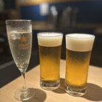 天ぷらと寿司 こじま - 生ビールで乾杯！