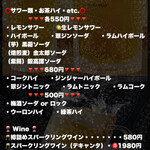ちょい飲みバル RED WOOD - ドリンクメニュー