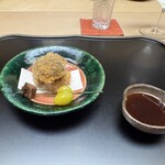 徳ㇵ本也 - ◆揚げ物
      松茸のフライ　大徳寺麩　銀杏
      自家製ウスターソース