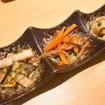 串焼き居酒屋ゴバン - 白菜昆布　いか人参　タケノコゆば