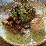 カフェ・ド・ラパン - 渋皮栗とティラミスのワッフル　エスプレッソソース　1,680円