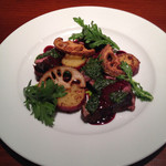 サリュー - オーストラリア産牛ミスジのステーキ
      春菊とバターのソース2014-11