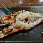 湧川鮮魚店 - 2階の食堂で料理してもらったえび
