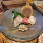 根っこや - 3種＋のどぐろ刺身盛り