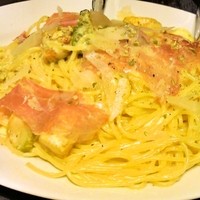 エノテカ ドォーロ 札幌店 - 生ハムとかぼちゃのクレマ パルミジャーノ・レッジャーノと黒胡椒で1500円+グランデ300円