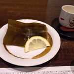 湯宿 だいいち - 刺身のこんぶ〆