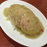 四川食府 - 蒸し鶏肉のネギソースかけ（２８０円）２０１４年１１月