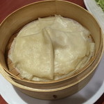 四川食府 - 自家製北京ダック（３，８８０円）のダックを包む餅（ピン）。２０１４年１１月