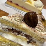 一夜城 ヨロイヅカ・ファーム - 栗のショートケーキ760円　栗そのもの！！！