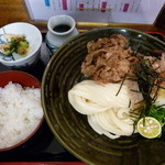 瀬戸内製麺710 - 肉ぶっかけ＆卵かけご飯（H26.11.8）