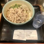 おにやんま 日暮里店 - 肉ぶっかけうどん大ととろろ昆布　¥940-