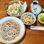 塩の道づれ家 - 料理写真:石臼挽き 手打ち蕎麦 並盛＋道づれ蕎麦定食