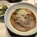 九月堂 - らーめん（あっさり）¥950-、Aセット（ミニねぎ塩ごはん）+¥200-