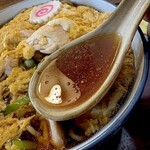 駅南・吾妻庵 - 卵と鶏の味がよく出ているそばつゆ
