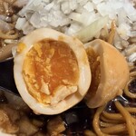 自家製麺 うろた - 味玉の断面